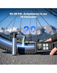 Mini Bomba Eléctrica para Bicicleta EXTOLINK WK-BL01 150 PSI 2