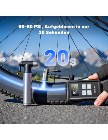Mini Bomba Eléctrica para Bicicleta EXTOLINK WK-BL01 150 PSI