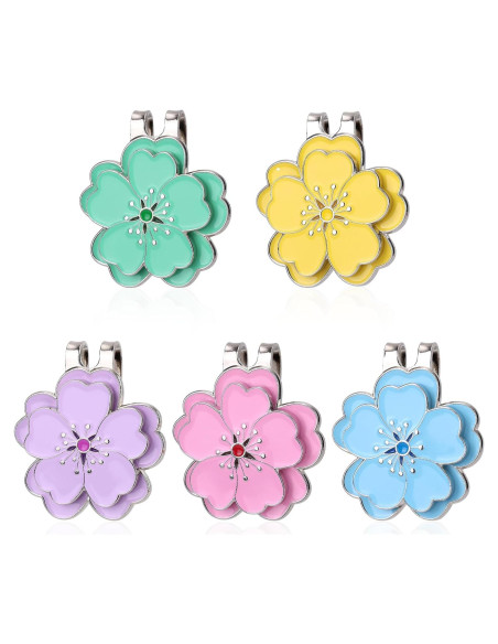 5 Clips de Sombrero con Marcadores de Golf Lasuroa F24187