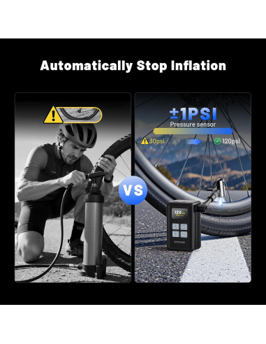 Mini Bomba Eléctrica para Bicicleta EXTOLINK WK-BL01 150 PSI