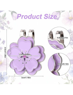 5 Clips de Sombrero con Marcadores de Golf Lasuroa F24187 2