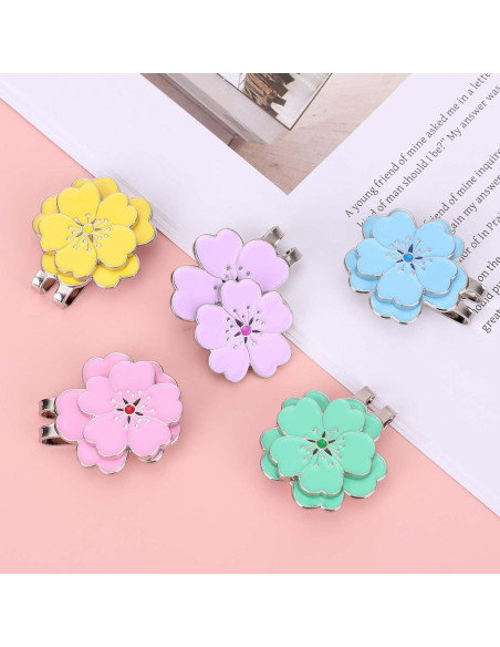 5 Clips de Sombrero con Marcadores de Golf Lasuroa F24187