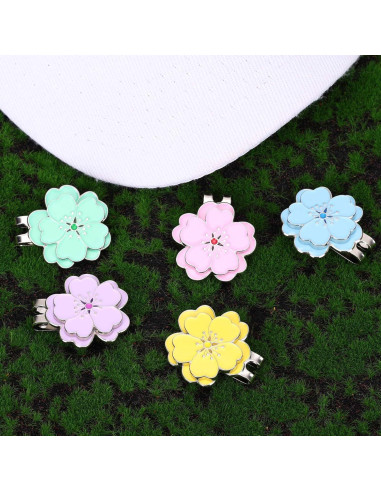 5 Clips de Sombrero con Marcadores de Golf Lasuroa F24187