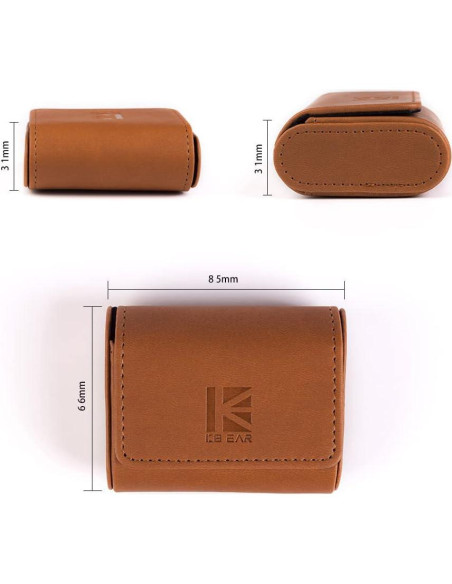 Funda de Transporte KBEAR para Auriculares In-Ear Marrón