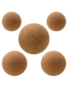 5 Bolas de Masaje de Corcho MUKLEI - 6cm, 8cm, 10cm