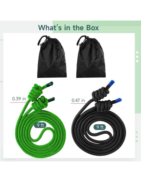 Cuerdas de Ejercicio de Flujo OMISTAR 2 Pcs 2.74m con Peso