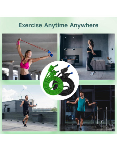 Cuerdas de Ejercicio de Flujo OMISTAR 2 Pcs 2.74m con Peso
