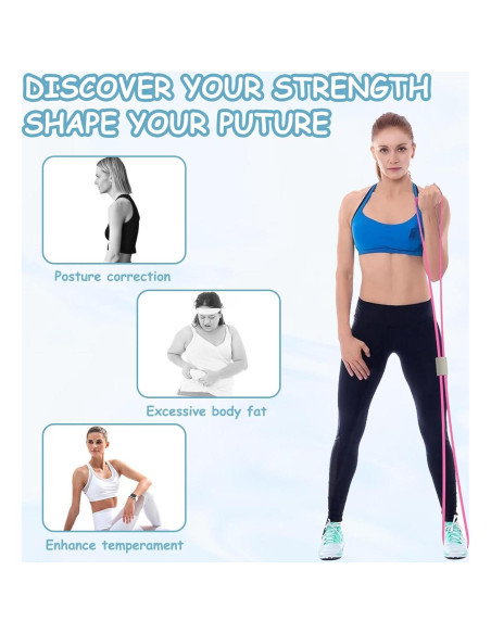 Banda de Resistencia Figura 8 Panthra - 3 Piezas para Ejercicio