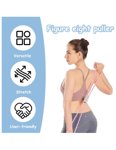 Banda de Resistencia Figura 8 Panthra - 3 Piezas para Ejercicio