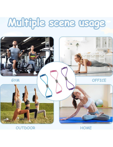 Banda de Resistencia Figura 8 Panthra - 3 Piezas para Ejercicio