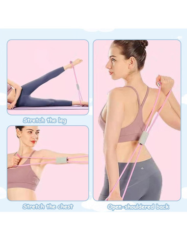 Banda de Resistencia Figura 8 Panthra - 3 Piezas para Ejercicio