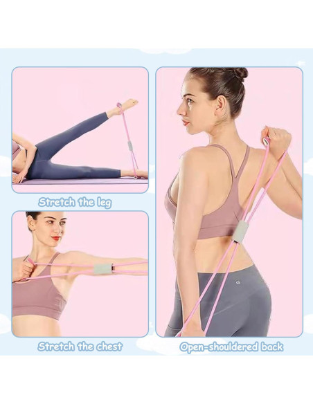 Banda de Resistencia Figura 8 Panthra - 3 Piezas para Ejercicio