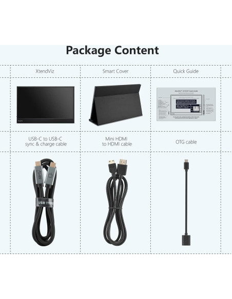 Monitor Portátil 15.6" PEPPER JOBS XtendViz XV1610F FHD 1080P