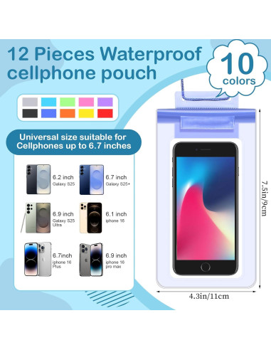 BBTO 24 Toallas Enfriadoras y Bolsas Impermeables para Teléfono