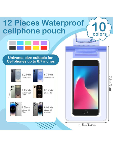 BBTO 24 Toallas Enfriadoras y Bolsas Impermeables para Teléfono