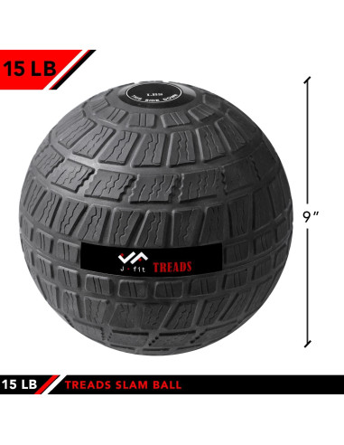 Bola de Slam JFIT 10 LB (4.54 kg) Goma Antideslizante