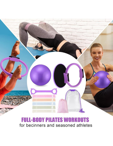 Kit de Pilates Silipull para Mujeres - Anillo y Pelota 35.56cm