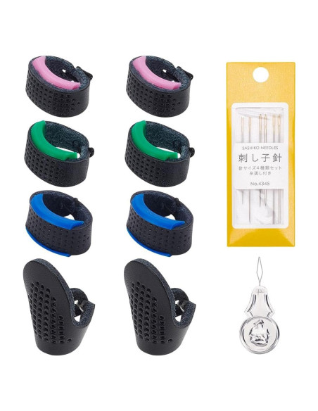 Juego de Agujas Sashiko FREEBLOSS 15pcs con Dedales