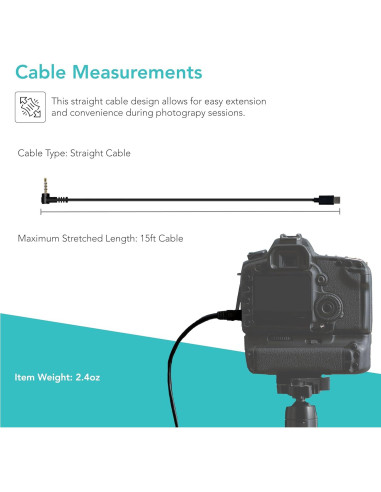 Cable de Control Remoto Foto&Tech N3 4.57m para Nikon