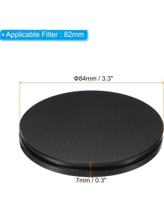 Tapa de Lente PATIKIL 82mm de Aluminio con Paño de Limpieza 2