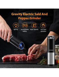 Molino de Pimienta Eléctrico Kochnors con 6 Niveles Ajustables 2