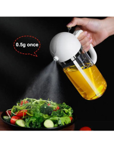 Botella dispensadora de aceite KIMCEN HOME 500ml vidrio blanco 2