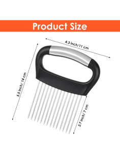 Soporte Cortador de Cebolla Hpmjz Acero Inoxidable 14x11 cm 2