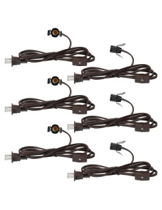 6 Piezas Cable de Lámpara de Sal Macarrie 1.8m E12 con Interruptor