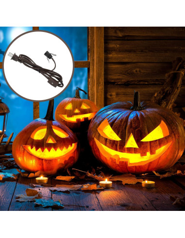 6 Piezas Cable de Lámpara de Sal Macarrie 1.8m E12 con Interruptor