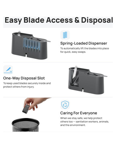 Cuchillas de Repuesto HOZO 10PCS Acero SK5 Curvada 05