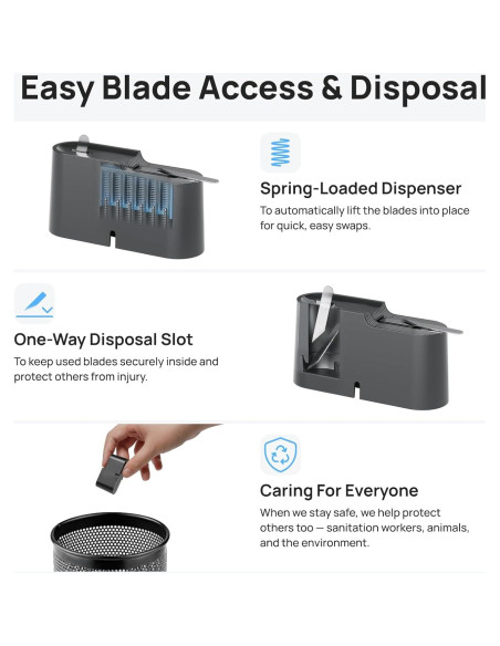 Cuchillas de Repuesto HOZO 10PCS Acero SK5 Curvada 05