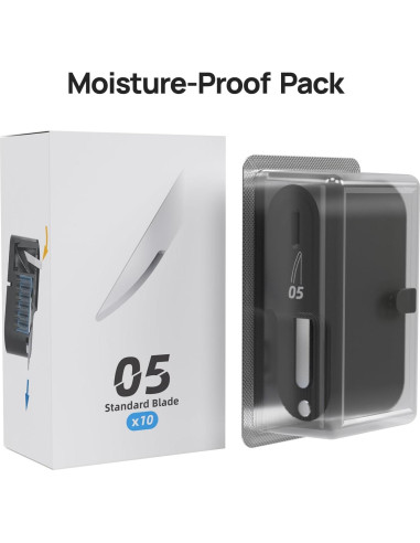 Cuchillas de Repuesto HOZO 10PCS Acero SK5 Curvada 05