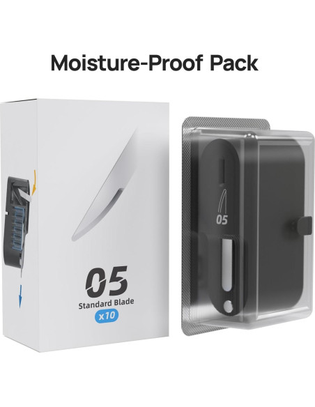 Cuchillas de Repuesto HOZO 10PCS Acero SK5 Curvada 05