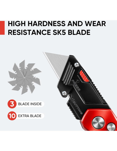 Cuchillo Utility Plegable STEELITE con 10 Cuchillas Extra