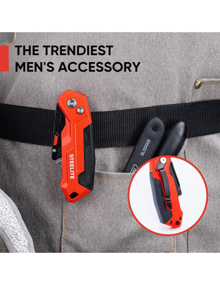 Cuchillo Utility Plegable STEELITE con 10 Cuchillas Extra