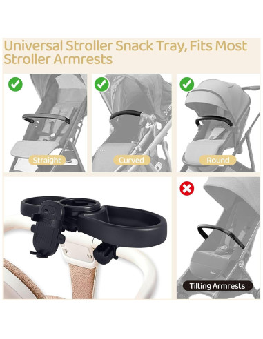 Bandeja para Snacks Universal YMGN para Cochecito 4 en 1