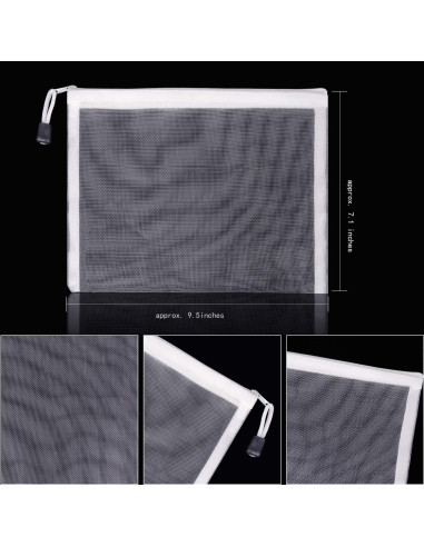 20 Bolsas de Malla con Cremallera Puchifoda 24x18 cm Blancas