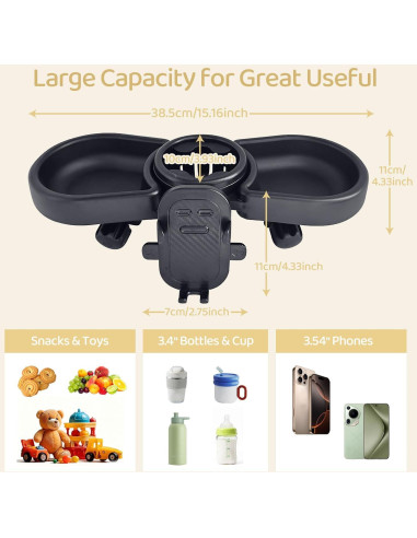 Bandeja para Snacks Universal YMGN para Cochecito 4 en 1