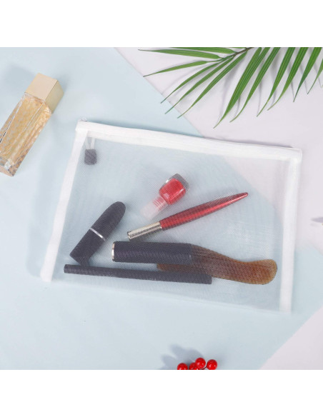 20 Bolsas de Malla con Cremallera Puchifoda 24x18 cm Blancas