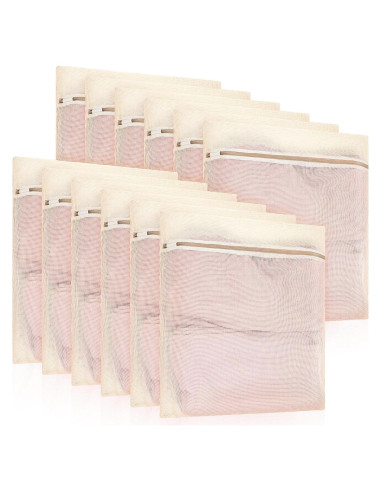 12 Bolsas de Lavandería de Algodón Orgánico Reallnaive 50x60cm