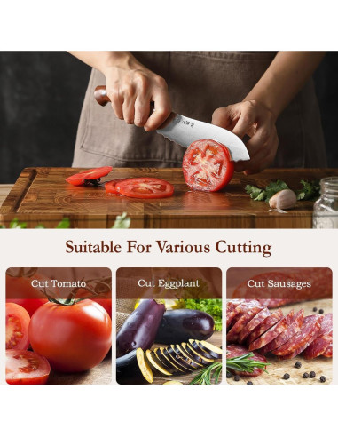 Cuchillo para Tomates HEZHEN 15.5 cm Acero Inoxidable Alemán