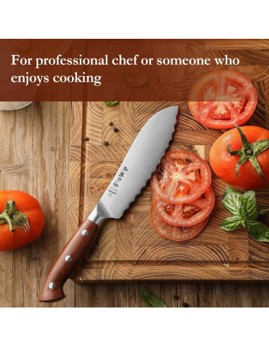 Cuchillo para Tomates HEZHEN 15.5 cm Acero Inoxidable Alemán