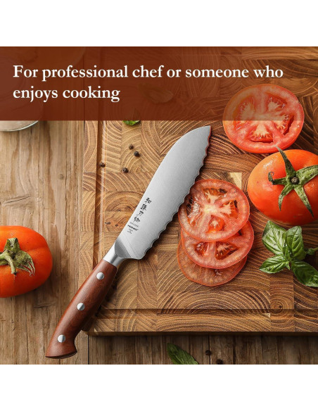 Cuchillo para Tomates HEZHEN 15.5 cm Acero Inoxidable Alemán