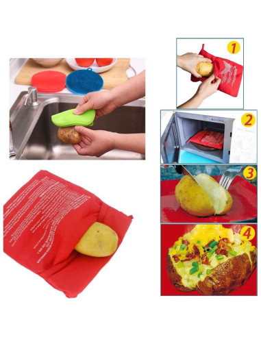 Kit de Cocina Roucerlin: 3 Bolsas para Papas y 3 Cepillos