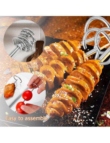 Pinchos de Kebab de Acero Inoxidable OULIGET 10 cm - 18 Piezas