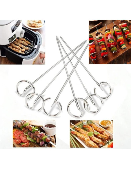 Pinchos de Kebab de Acero Inoxidable OULIGET 10 cm - 18 Piezas