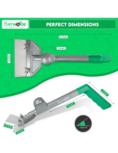 Raspador de Plancha Chefnook 40.64x15.24cm Acero Inoxidable 2
