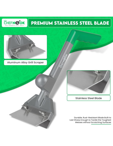 Raspador de Plancha Chefnook 40.64x15.24cm Acero Inoxidable
