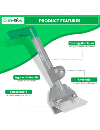 Raspador de Plancha Chefnook 40.64x15.24cm Acero Inoxidable