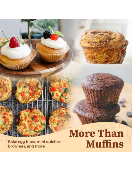 Moldes para Muffin Antiadherentes CARTMAN 12 Tazas x 2 + 200 Forros